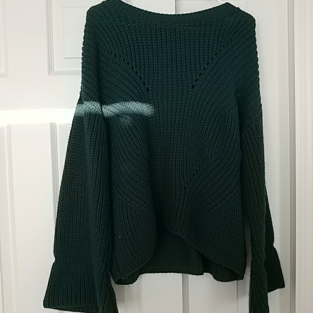 boohoo forest green sweater